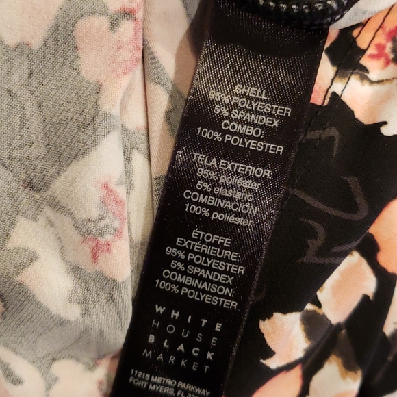 WHBM Off-Shoulder Floral Pleated Sleeve Top sz S - Picture 8 of 12